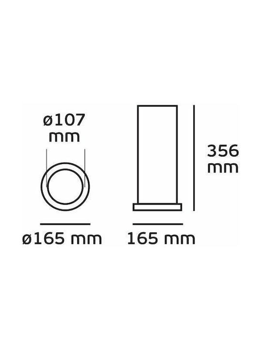 VK Lighting Κολωνάκι 20W 35.6x16.5cm