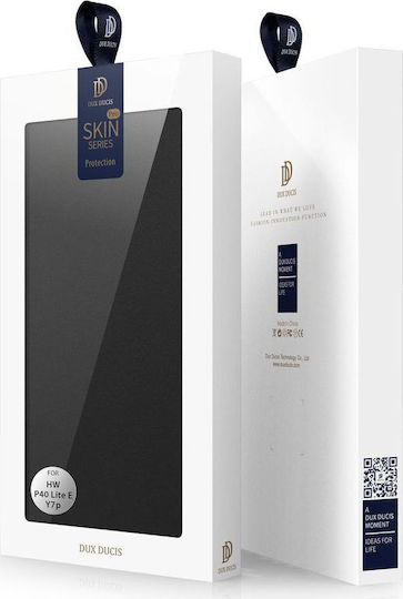 Dux Ducis Skin Pro Buchen Sie Synthetisches Leder Schwarz (Huawei P40 Lite E)