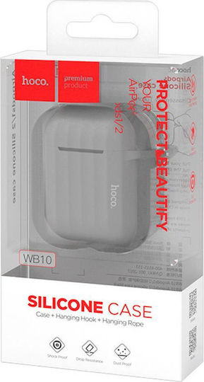 Hoco WB10 Калъф Силиконов С Кука В Сив Цвят За Apple AirPods