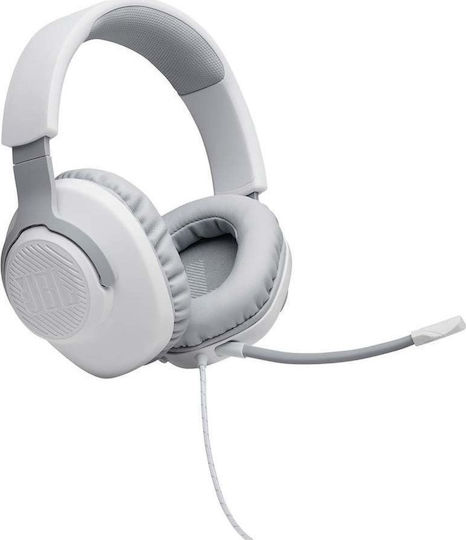 JBL Quantum 100 Over Ear Gaming Headset με σύνδεση 3.5mm Λευκό