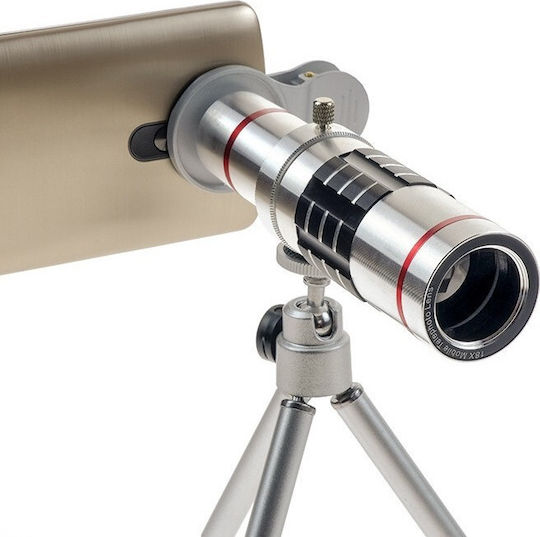 HX-1805 Phone Camera Lens Set Telephoto 18x in Silver Colour