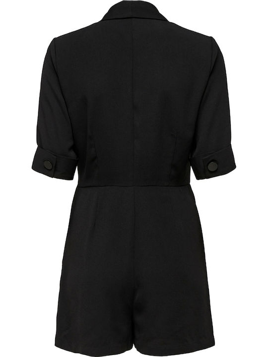 Only Women's Short Sleeve One-piece Shorts Black