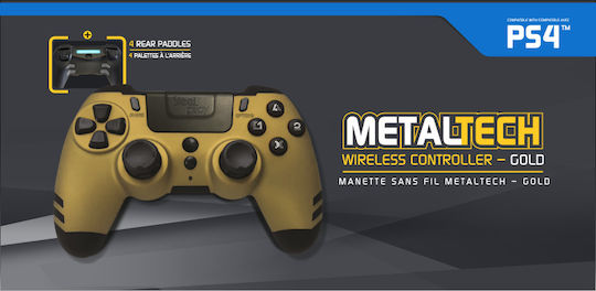 Steelplay Metaltech Kabellos Gamepad für PS4 Gold