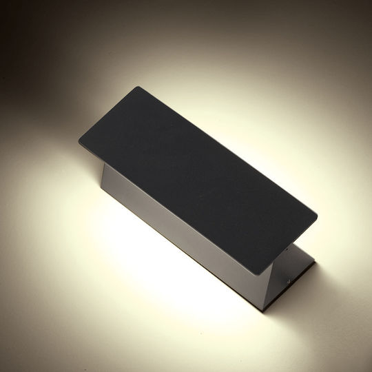 Aca Melfa Wall-Mounted Outdoor Ceiling Light LED IP54 7W with Warm White Light 19x6.5x6.3εκ.