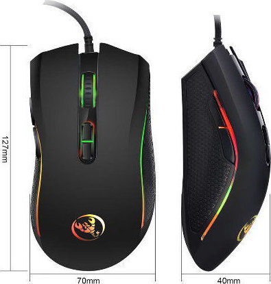 HXSJ A869 RGB Laser Gaming Ποντίκι 3200 DPI Μαύρο
