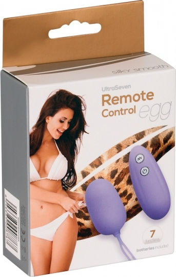 Seven Creations Ultra 7 Remote Control Egg Vibrator Egg with Remote Control 4cm Purple