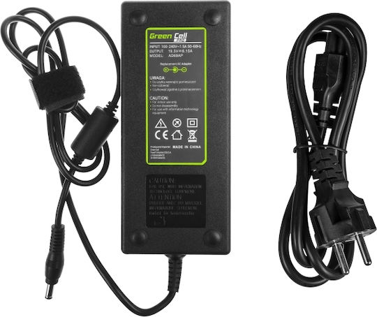 Green Cell Φορτιστής Laptop 120W 19.5V 6.15A για Lenovo / MSI με Αποσπώμενο Καλώδιο Τροφοδοσίας
