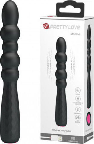 Pretty Love Monroe Πρωκτικός Δονητής Μαύρος 18cm