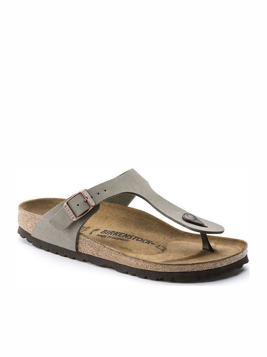 Gizeh Birko-Flor Nubuck Women's Anatomic Sandals Stone Narrow Fit