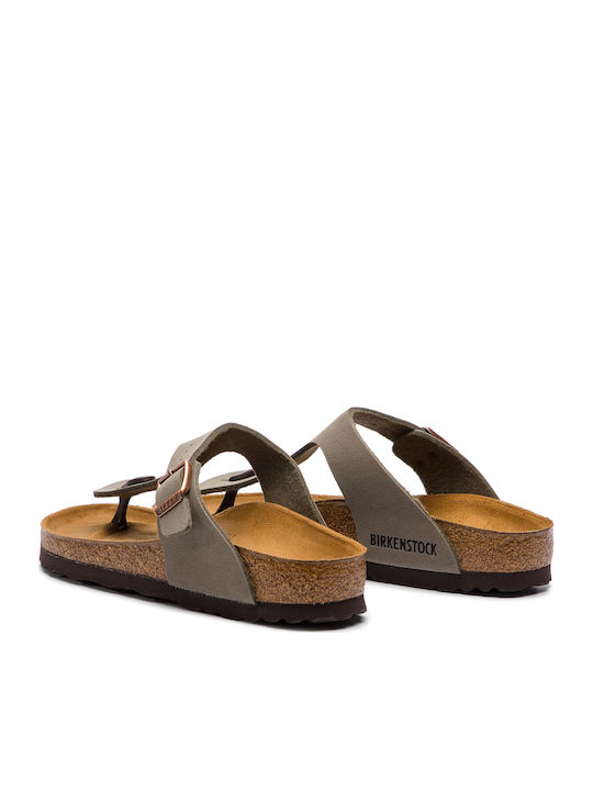 Gizeh Birko-Flor Nubuck Women's Anatomic Sandals Stone Narrow Fit