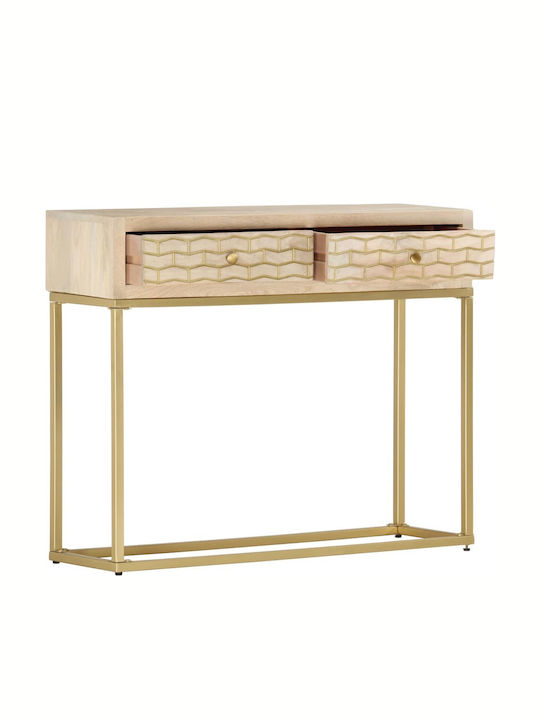 Конзолна маса Golden / Mango wood Д90xШ30xВ75cm