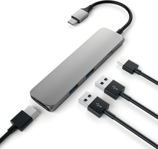 Satechi USB-C Docking Station with HDMI 4K PD Gray (ST-CMAM)