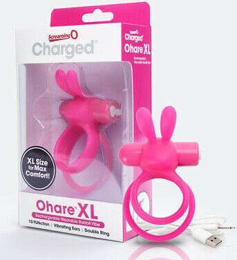 Screaming O Charged Ohare XL Δονούμενο Δαχτυλίδι Πέους Σιλικόνης Ροζ