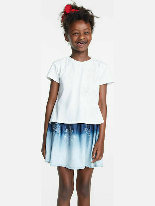 Desigual Kids Dress Short Sleeve White