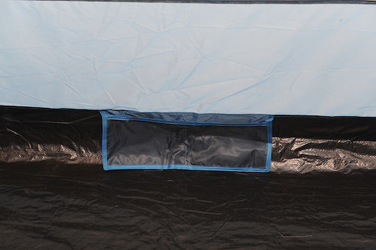 Camping Plus by Terra Celeste Camping Tent Igloo Blue with Double Cloth 4 Seasons for 4 People 290x250x170cm