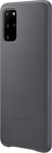 Samsung Leather Cover Umschlag Rückseite Leder Gray (Galaxy S20+)