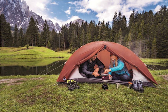 Robens Boulder 2 Σκηνή Camping Igloo Ορειβασίας Κόκκινη με Διπλό Πανί 4 Εποχών για 2 Άτομα Αδιάβροχη 3000mm 210x120x110εκ.