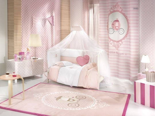 Saint Clair Corona Set Baby Bettlaken Für Krippe Baumwolle Rosa 110x170cm 3Stück