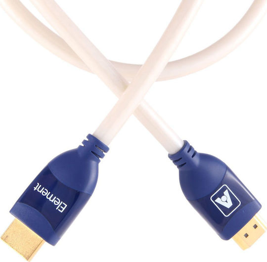 Atlas Cables Element HDMI 2.0 Premium High Speed 4K 60Hz HDR Kabel HDMI-Stecker - HDMI-Stecker 2m Weiß