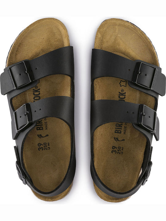 Milano Birko-Flor Men's Sandals Black Narrow Fit