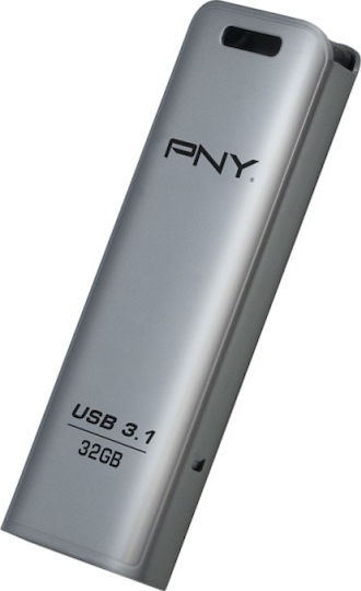 PNY Elite Steel 32GB USB 3.0 Stick Silver