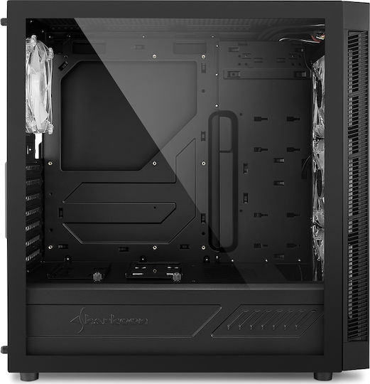 Sharkoon TG5 Pro RGB Геймърско бюро Midi Tower Компютърна кутия със страничен прозорец Черен