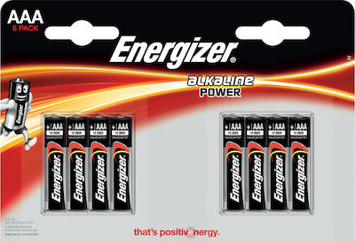 Energizer Power Αλκαλικές Μπαταρίες AAA 1.5V 8τμχ