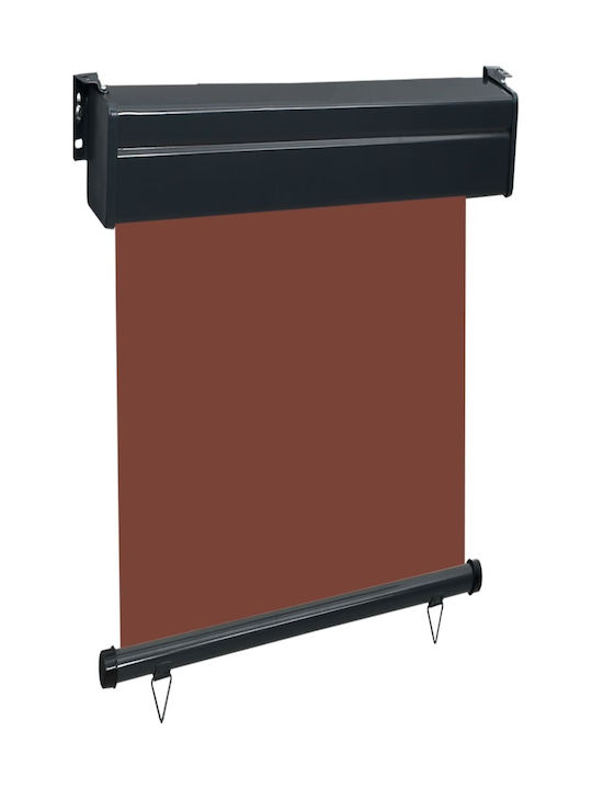 vidaXL Terrace Sideway Sunshade Roller Brown 0.6x2.5cm