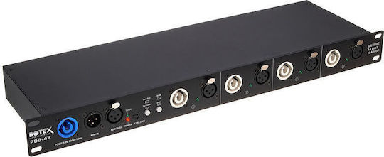 Botex PDB-4R 3P DMX Сплитер за Конзола за Осветление / 1 Вход XLR с Монтаж Стелаж