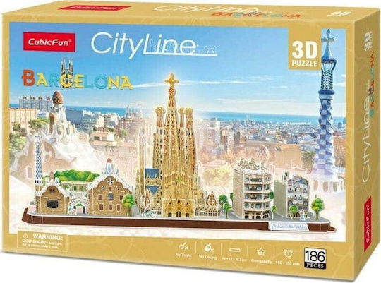 Barcelona City Line Puzzle 3D 186 Pieces