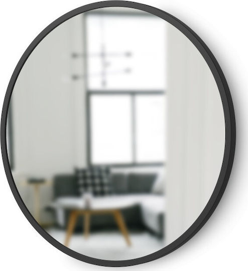 Umbra Wall Mirror with Black Plastic Frame Diameter 46cm 1pcs