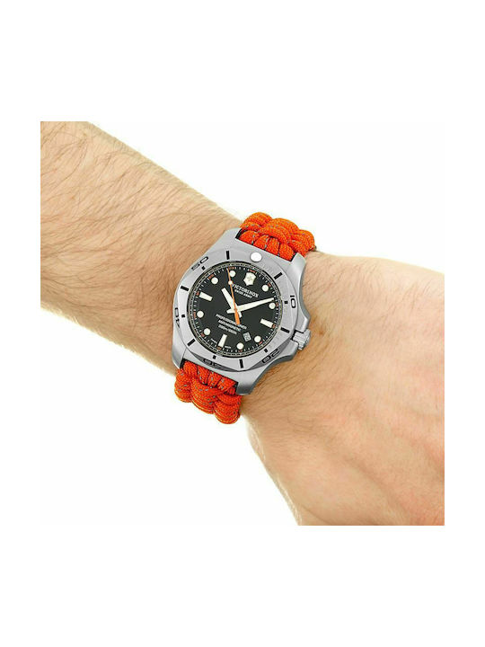 Victorinox I.N.O.X Professional Diver Watch Battery with Orange Fabric Strap