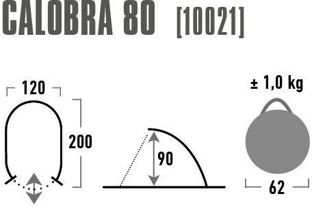 High Peak Calobra 80 Pop Up 2 Ατόμων Γκρι