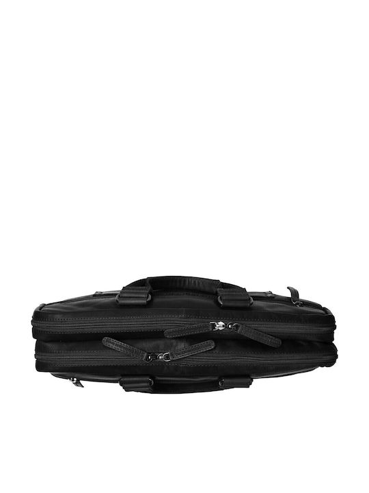 Seth Leather Men's Briefcase Black