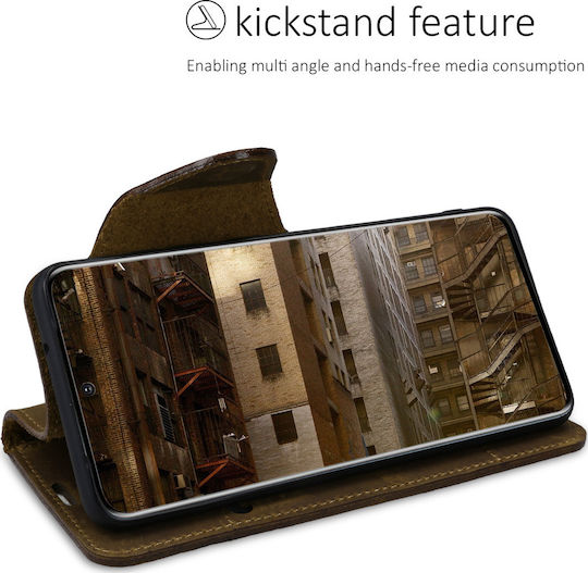 Kalibri Suede Портмоне Изкуствена кожа Кафяв (Galaxy S20)