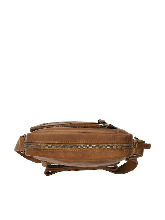 Dessau Leather Men's Shoulder Crossbody Tabac Brown Bag