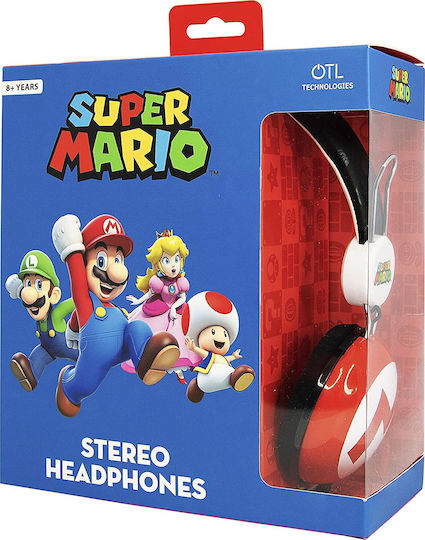 OTL Tween Super Mario Icon Wired On Ear Headphones Red