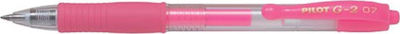 Pilot G-2 Pen Gel 0.7mm with Pink Ink Neon Pink