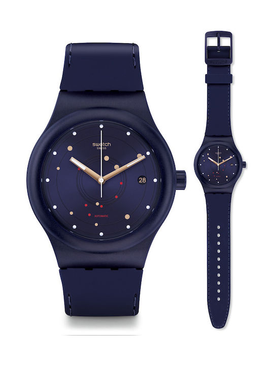 Swatch Sistem Sea Watch Automatic with Blue Rubber Strap