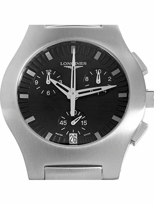 Longines Opposition Ρολόι Μπαταρίας με Μεταλλικό Μπρασελέ