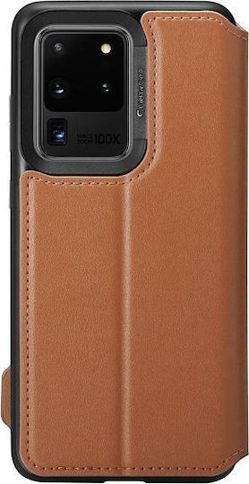Spigen Ciel Brick Портмоне Изкуствена кожа Кафяв (Galaxy S20 Ultra)