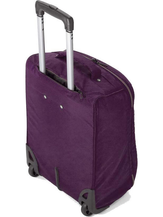 Benzi BZ5565 Cabin Fabric Suitcase Purple with 2 Wheels Height 51cm