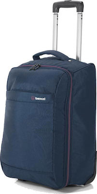 Benzi ΒΖ5565 Cabin Travel Suitcase Fabric Navy Blue with 2 Wheels Height 51cm BZ5565