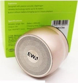 Ewa A116 Ηχείο Bluetooth 3W με Διάρκεια Μπαταρίας έως 6 ώρες Χρυσό
