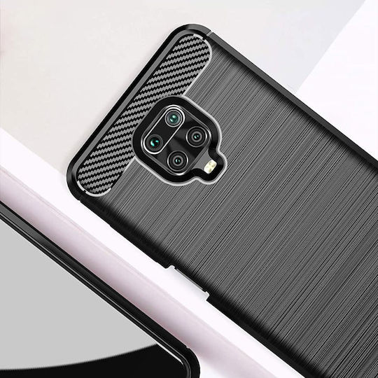 Hurtel Carbon Brushed Back Cover Σιλικόνης Μαύρο (Redmi Note 9S / 9 Pro / 9 Pro Max)