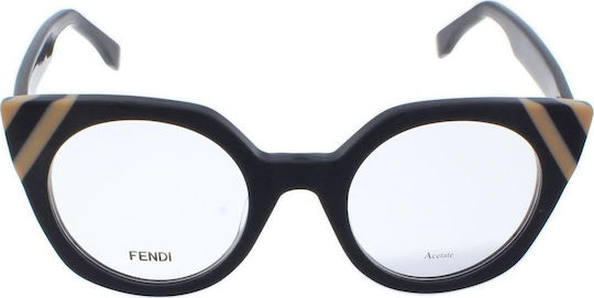 Fendi Women's Acetate Butterfly Frame Black