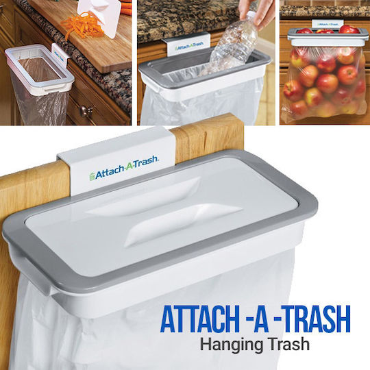 Основа за Поддръжка на Чанта Attach-A-Trash Пластмасова 24x11.5x3см Бяла
