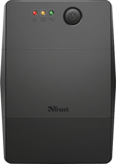 Trust Paxxon 800VA UPS Off-Line 480W με 2 Schuko Πρίζες