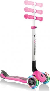 Globber Kids Scooter Foldable Primo Lights 3-Wheel for 3+ Years Pink