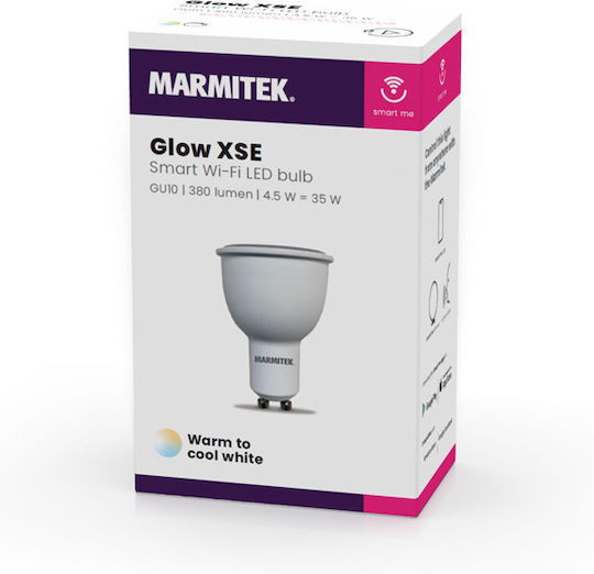 Marmitek Glow XSE Smart Λάμπα LED 4.5W για Ντουί GU10 και Σχήμα MR16 Ρυθμιζόμενο Λευκό 380lm Dimmable